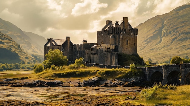 A breathtaking and peaceful landscape of the scottish highlands