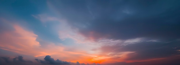 Breathtaking sunset sky showcasing a captivating cloud display Generative AI