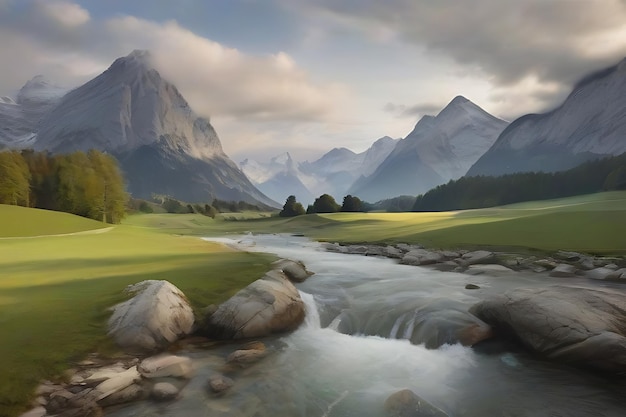 Breathtaking view of the berchtesgaden national park in germany