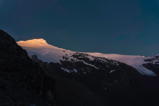 Breathtaking view of Cayambe volcano Ecuador