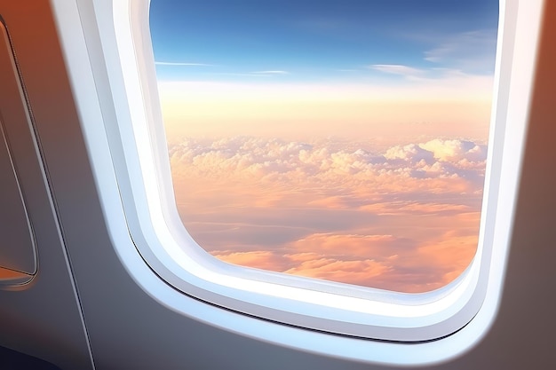 Breathtaking View From Airplane Window Of Infinite Horizons