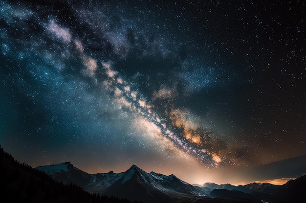 Breathtaking vista of the star studded sky at night