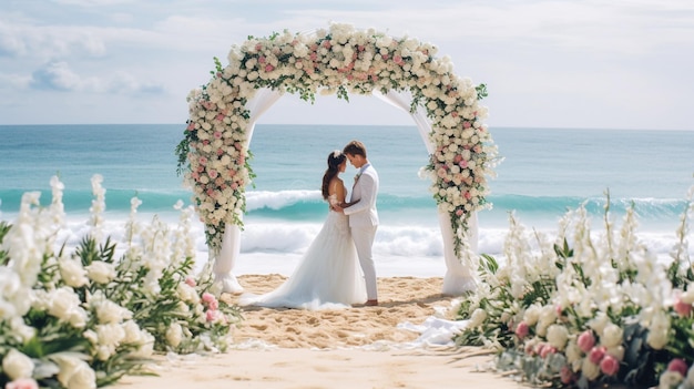 breathtaking wedding scene set in Bali