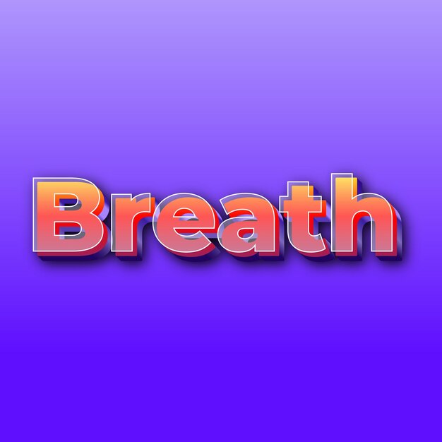 BreathText effect JPG gradient purple background card photo