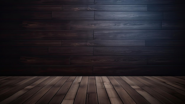 Brede donkere houten plank