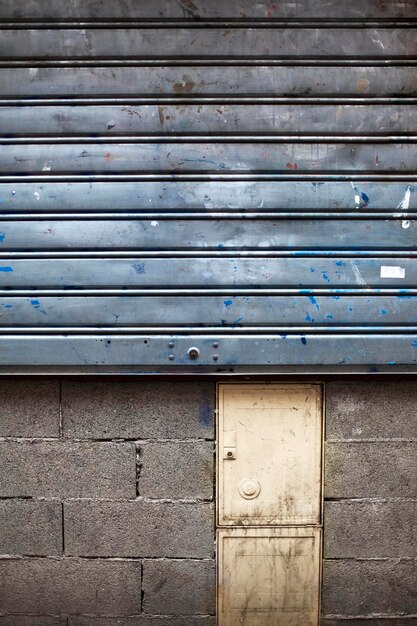 Breeze blocks and iron curtain