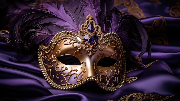 Breeze purple masquerade mask