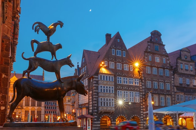 Photo the bremen town musicians in bremen, germany