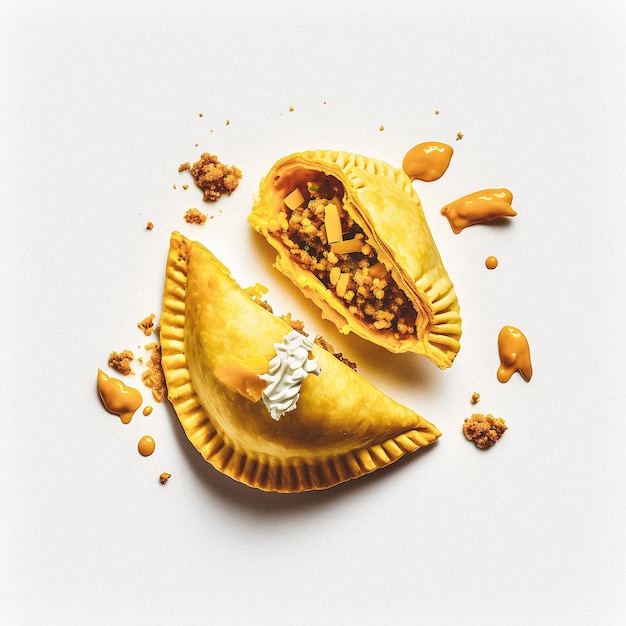Breng een vleugje verfijning in uw voedselgerelateerde projecten met onze Empanadas-voedselfotografie