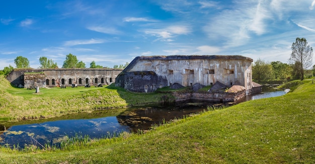 Brest Belarus May 12 2015 The Fifth Fort of Brest Fortress and water moat Was built in 1878 Brest Belarus