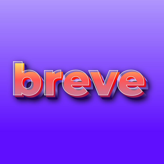 breveText effect JPG gradient purple background card photo