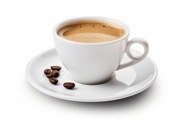 Brewed Perfection A Solo Cup of Coffee on a Blank Canvas AR 32