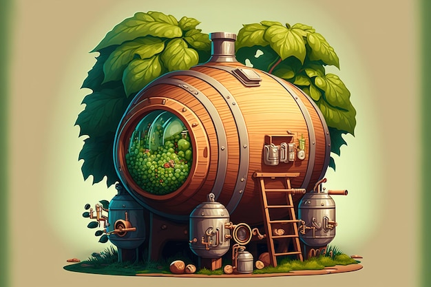 醸造所またはビールを発酵させるためのタンク