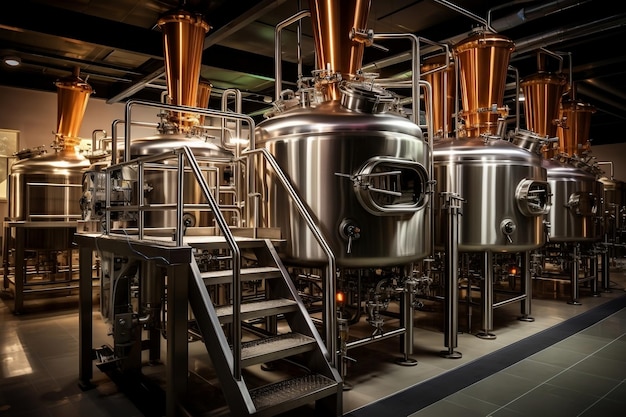 Brewing Excellence Capturing Beer Preparation Equipment in Action Generative By Ai