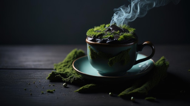 Brewing Imagination Coffee Stars and Green Moss