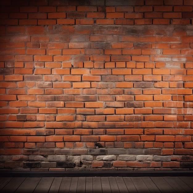 Brick backdrop Orange wall with a black bordered shadow background For Social Media Post Size