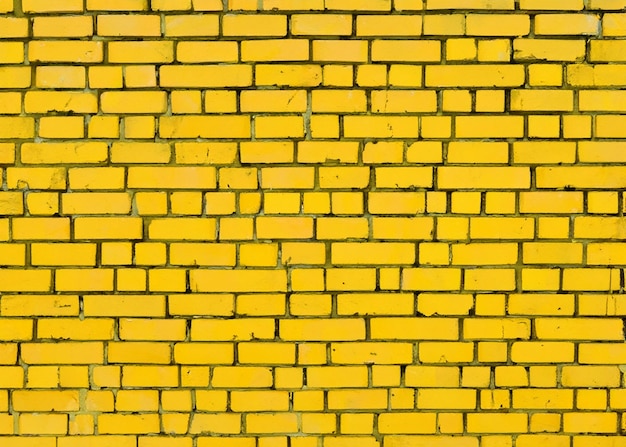 Brick background yellow colour