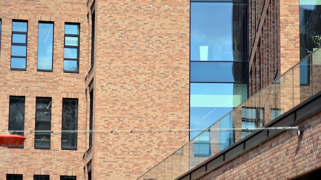 a brick building with a window that says'the top of it's glass '