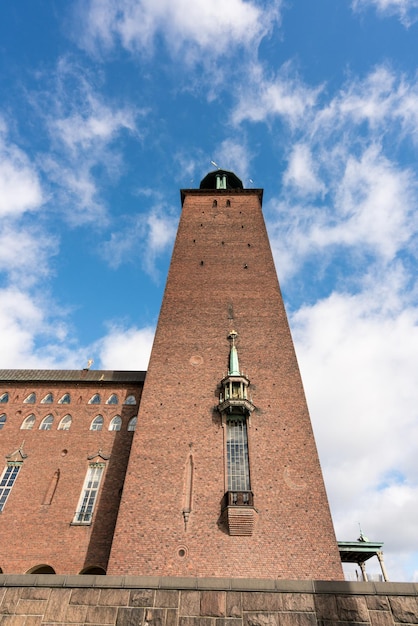 Brick built city hall in Stockholm Sweden