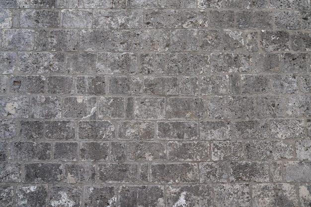 Brick cinder block stone old grunge plaster facade wallpaper in concrete wall background