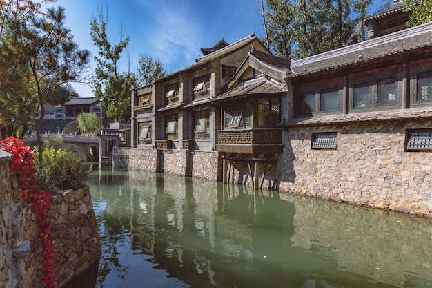 Brick houses and old buildings in Northwest China are for tourists to watch