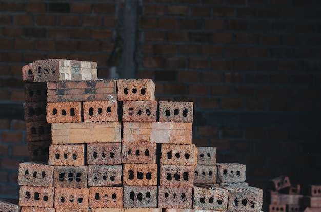 Foto costruzione di materiali in mattoni