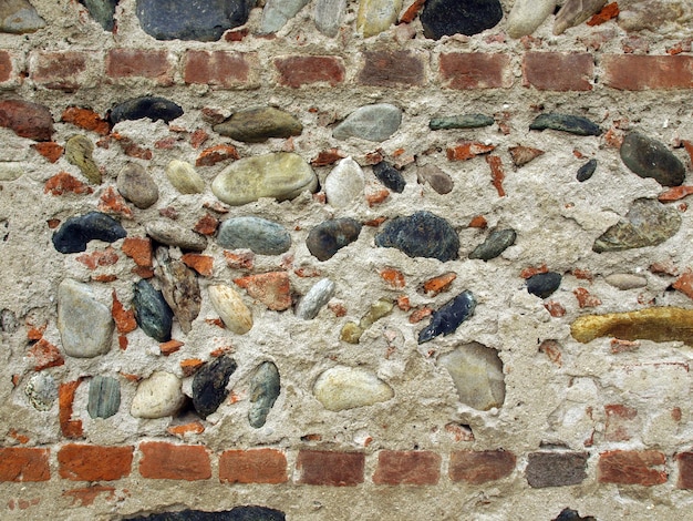 Кирпичная и каменная стена