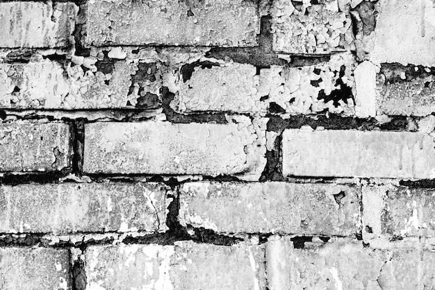 Brick texture background with scratches and cracks