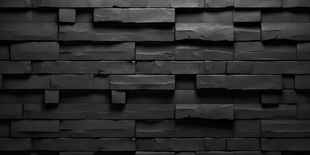 Brick wall in the backdrop is dark and black Generative Ai