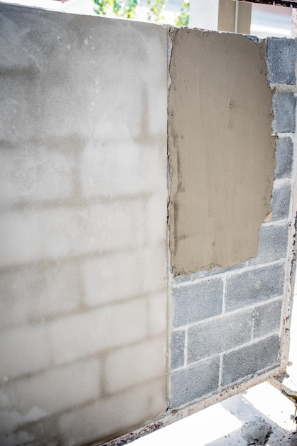 Photo brick wall backdrop prepare for plastering