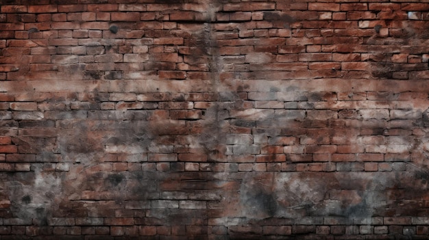 Brick wall background desaturated grunge texture or pattern for design Generative ai