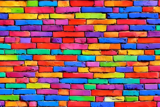 Photo brick wall background wall background brick background ai generative