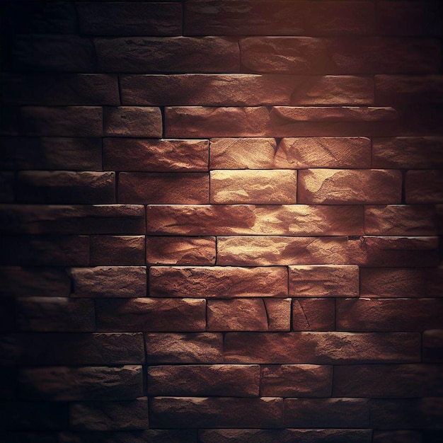 Brick wall background with a light on it