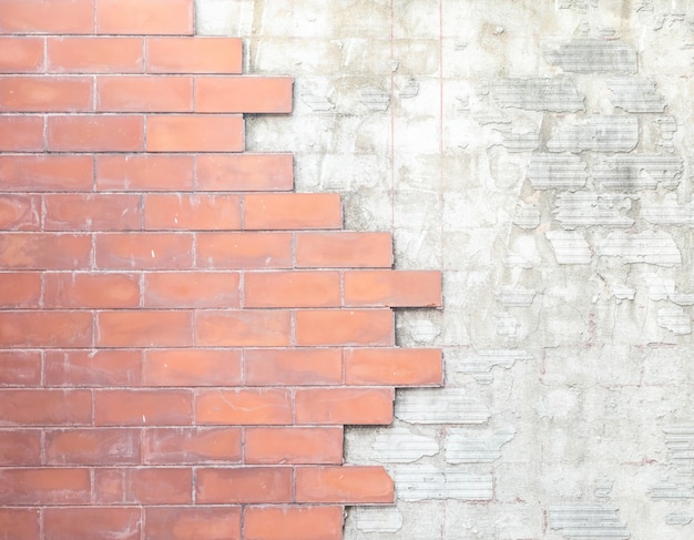 벽돌 벽과 콘크리트 질감