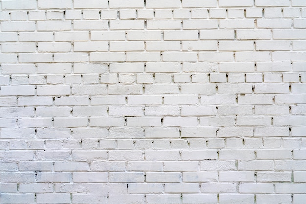 Brick wall is painted white