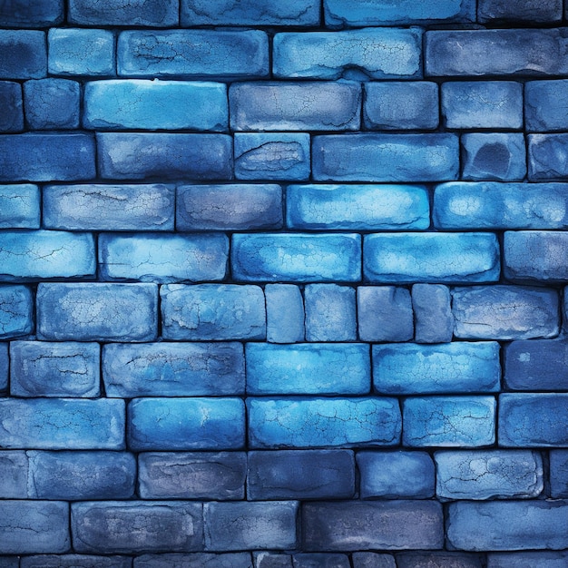 Фото Кирпичная стена, окрашенная в синюю темную краску пастель спокойный тон текстуры фона кирпичная и каменная работа
