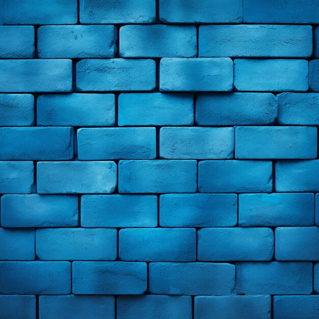 Brick wall painted with blue dark paint pastel calm tone texture background Brickwork and stonework