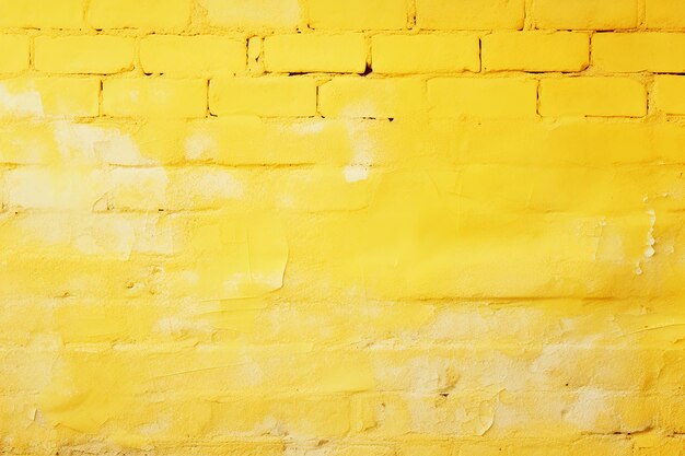 Brick Wall Painted with Yellow Paint