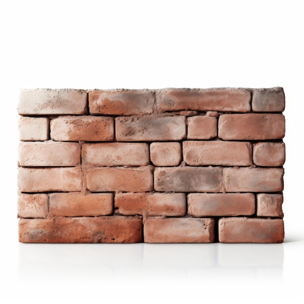 Foto brick wall piece on white background