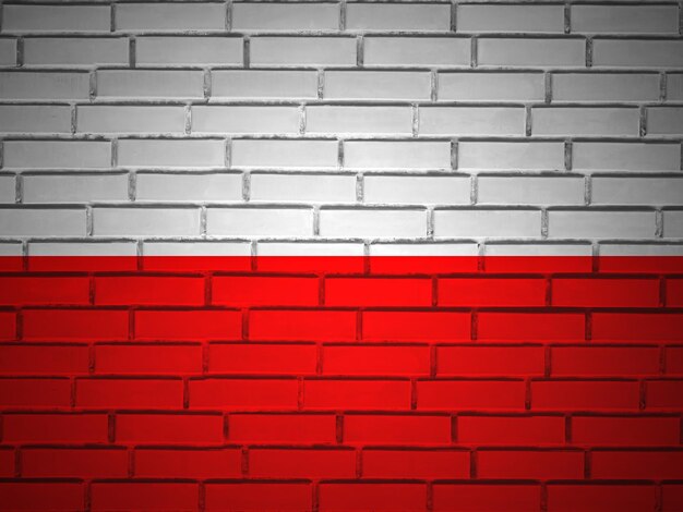 brick wall poland flag