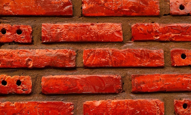 The brick wall of red in color old red brick wall texture background Red brick wall seamless