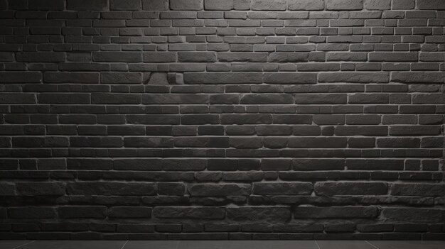 Photo a brick wall with a black background