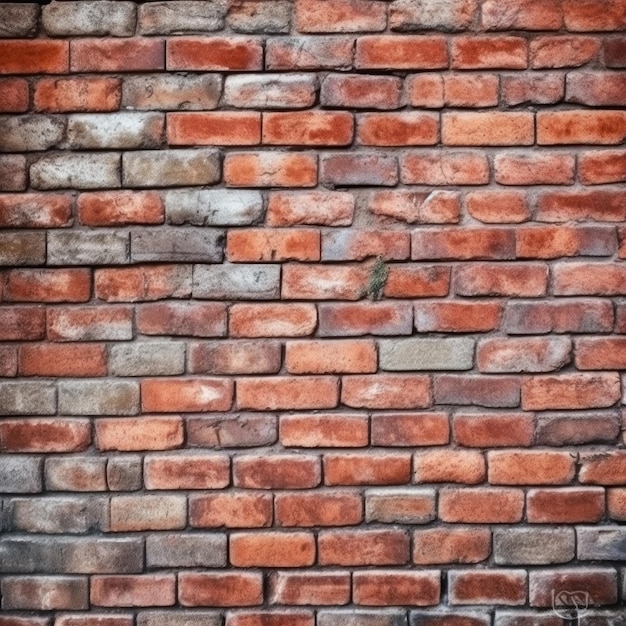 a brick wall with a brick wall in the background