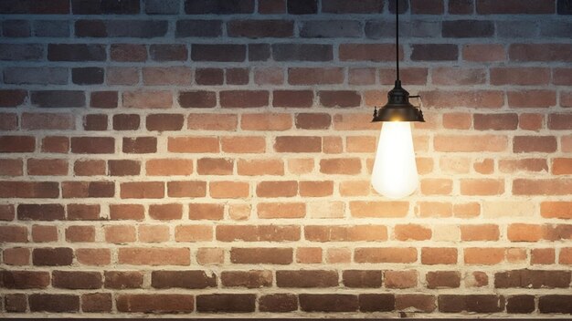 Photo a brick wall with a bulb