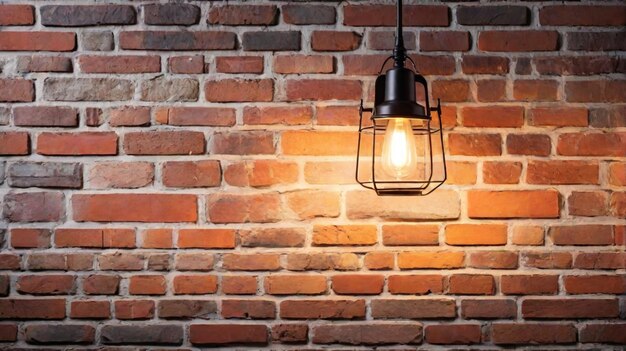 Brick wall with a bulb