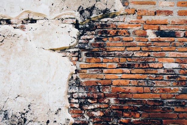 brick wall with cement wall texture