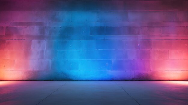 Photo a brick wall with color background a brick wall consisting of brick of different colors a spectrum
