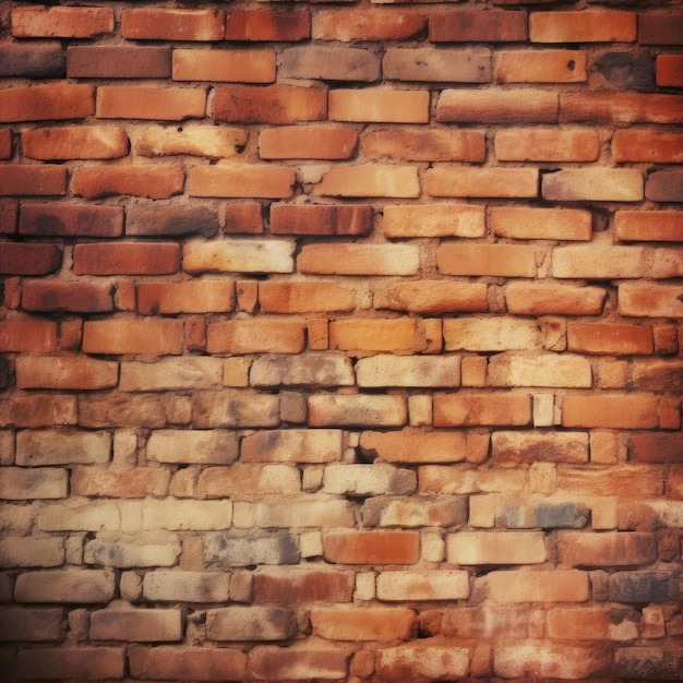 A brick wall with a dark brown and orange color.