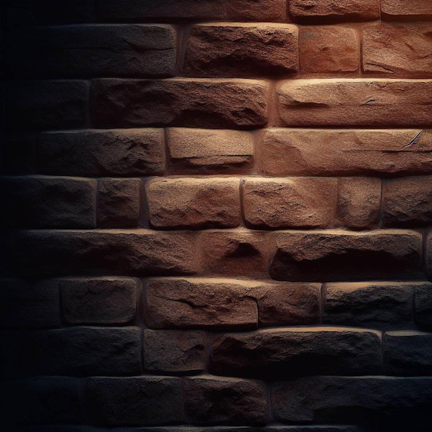 A brick wall with a light on it