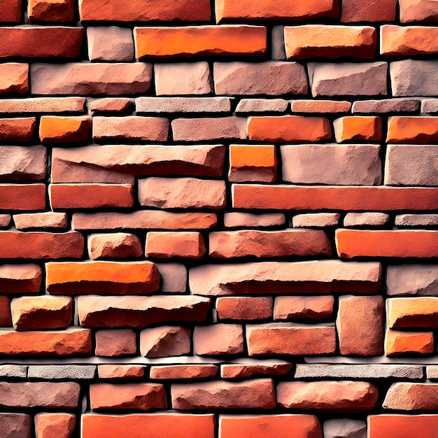 A brick wall with a red brick wall background